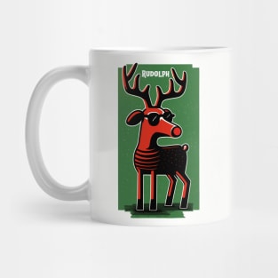 Rudolph's Day Off Tee: A  Take on Santa's Star Reindeer! Mug